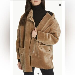 Free People Lindsey Faux Fur Sherpa Teddy Coat
